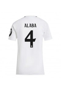 Fotbalové Dres Real Madrid David Alaba #4 Dámské Domácí Oblečení 2024-25 Krátký Rukáv